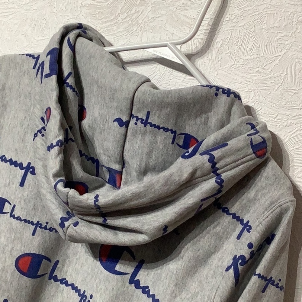 Champion - Sz S - thick logo brand hoodie - Picture 2 of 4